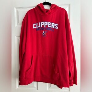 VINTAGE Adidas Red Hoodie LA Clippers